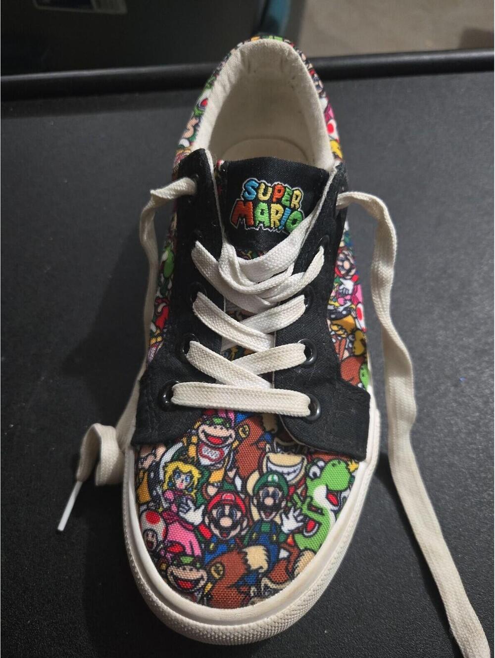 Single Nintendo Super Mario Bros. Graphic Canvas Sneaker - Display Piece